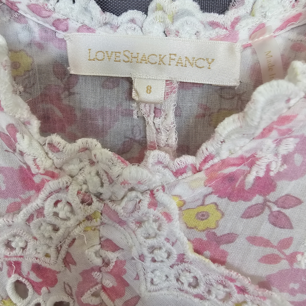 LoveShackFancy Archer Dress Lemonade Stand Size 8 Fairycore Cottagecore Western - Picture 5 of 7